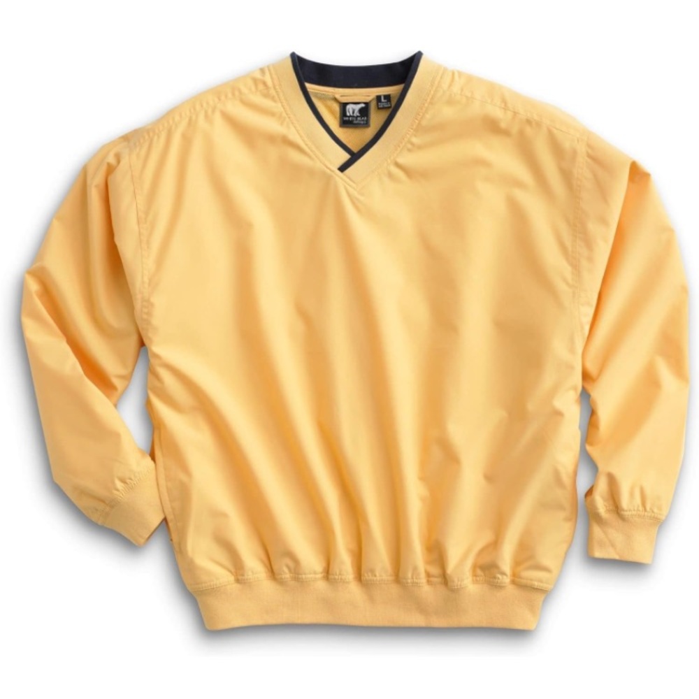 💜 White Bear Clothing Men’s X-Large Yellow Windbreaker Long Sleeve Shirt